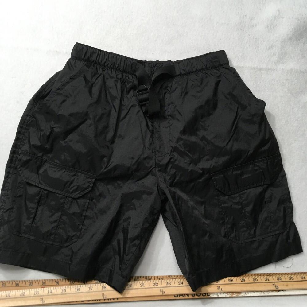 Vintage Y2K Marlboro Men's Swim Trunks Size medium Black NYLON